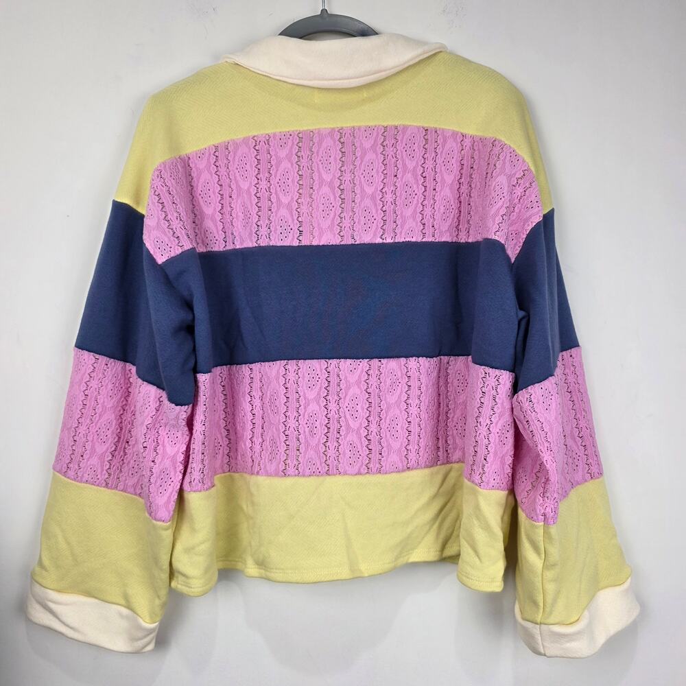 Bucket List Color Block Lace Embroidered Long Sle… - image 3